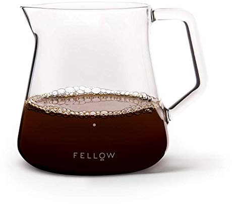 Fellow Mighty Kleine Glaskaraffe für Kaffee und Tee, klares 5 mm Borosilikatglas, 500 ml Fassungsvermögen, tropffreier Ausguss, stabiler Griff