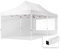 TOOLPORT Gazebo Pieghevole Giardino 3x6m - 2 Laterali (finestre panoramiche) Telo 700N Poliestere Idrorepellente Padiglione Mercati Sagre Bianco