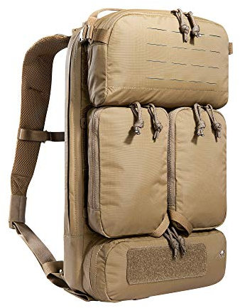 Tasmanian Tiger TT Modular Gunners Pack 14L - Leichter, taktischer Militär-Rucksack anbringbar am Plattenträger, Molle-Kompatibel mit abnehmbaren Pouches und Magazin-Taschen, Khaki