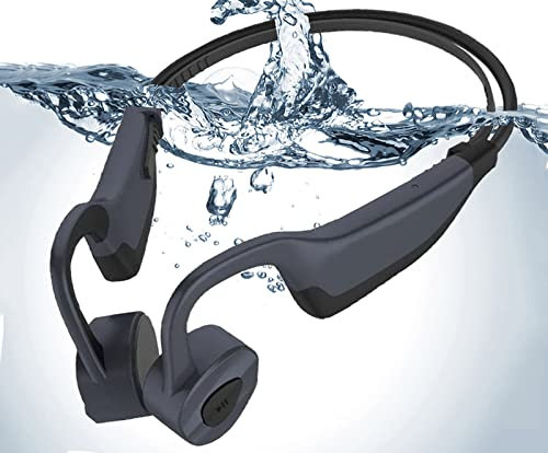 Swimming Bone Conduction Headphones Waterproof Mp3 Player, Open Ear Wireless Earbuds 16G Sport Earphones with Bluetooth for Running Diving Water Gym Spa Underwater