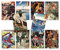 Japanische Ukiyo-e Art Postkarten Set mit 10 Stück – Postkarten-Set Holzblock Samurai Karten