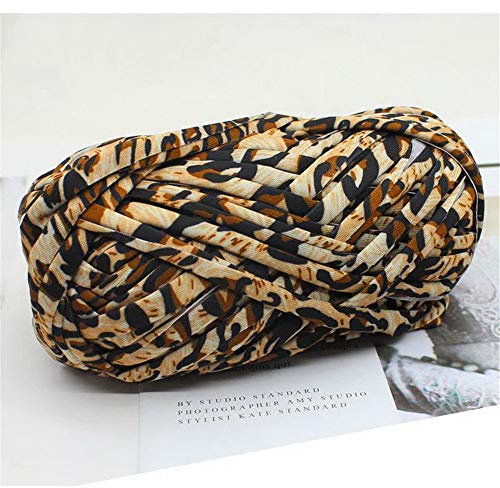 1 PCS Buntes T-Shirt Garn Strickgarn Stoff Häkelstoff für DIY Strickwaren Art.-Nr. (# 44 Leopard)