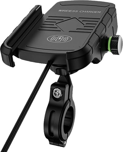 TOSSPER 12v Motorcycle Phone Fast Charging Wireless Charger Bracket Holder Mount Stand