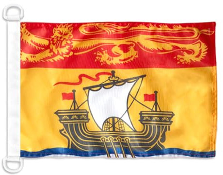 AZ FLAG BOOTFLAGGE New Brunswick 45x30cm - Nouveau-Brunswick BOOTSFAHNE 30 x 45 cm Marine flaggen Top Qualität