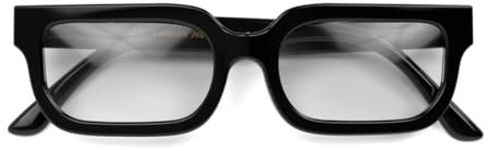 LONDON MOLE BRILLEN | Icy Lesebrille | Rechteckige Gläser | Coole Leser | Herren Damen Unisex | Stylische Lesebrille | Federscharniere | Schwarz glänzend | Vergrößerung +1,0