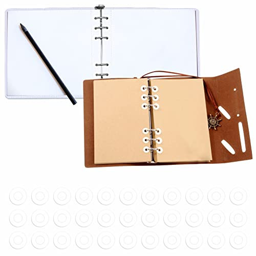 3000 Stück Weiß Lochstanze Verstärkungs Aufkleber Etiketten, Reißfest Plastikkreise Lochschutz für Lose Blätter, Krapfen Gestaltungen (Außen 13 mm, Innen 6 mm)