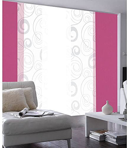 MADECOSTORE Panneau Japonais Tamisant Uni Inspire - Fuchsia - L60 x H300cm