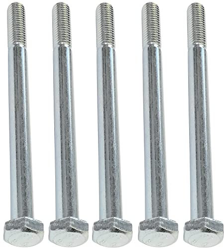 AERZETIX - C47500 - Lot de 5 pièce - Boulons M6x80 à filetage partiel - à tête Hexagonale - Ø6x80mm - DIN 931 - Classe 8.8 - en Acier Zingué - Bricolage - Outillage d'assemblage/Quincaillerie