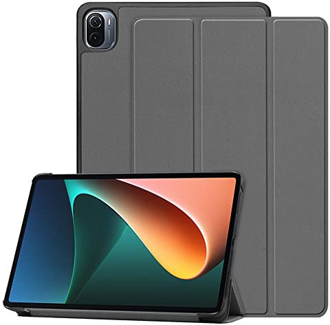 INSOLKIDON Compatible con TCL Tab 10s 9080G 10.1 Inch Tablet Funda Protectora Trasera de Cuero Bumper Protección de Cuerpo Completo Funda Protectora de Cuero (Gris)
