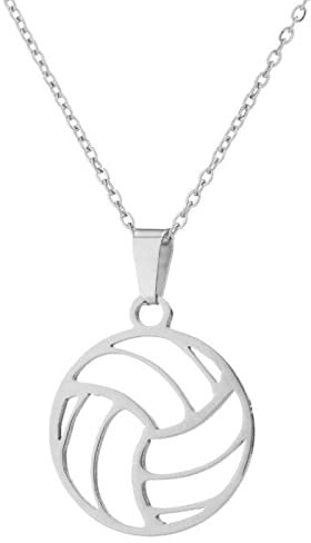 YUANYIRAN Volleyball-Ausschnitt-Anhänger-Halskette - Kreative Volleyball-Schlüsselbeinkette Hip-Hop-Charme-Persönlichkeit Halsketten Schmuck Für Männer Und Frauen Halsketten Geschenk-Accessoires,