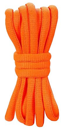BupiMufi 9 mm ancho fuerte cordones ovalados cordones cordones cordones para Dunk 140 cm, naranja neón
