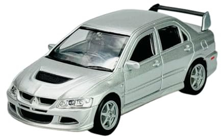DROMADER Welly Mitsubishi Lancer Evolution VIII Evo 8 Silber 1/34-1/39 Neu Modell Auto Die Cast
