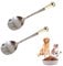 2 PCS Cute Stainless Steel Dog & Cat Can Spoon - Premium Quality Pet Food Scoop