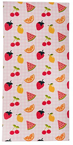DREAMSCENE Strandtücher für Kinder, Schwimmbad, Schwimmen, schnell trocknend, Reisehandtuch, Sonnenliege, Mikrofaser, großes Strandtuch für Erwachsene, Urlaub, Obst, 71 x 152 cm