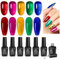 Beetles Gel Nail Polish 7 Pcs UV Nagellack Set Metallisch Gellack 5 Jelly Neon Farben und Dekoration Versiegelungsgel Vergoldet Alter Sammlung Chrom Gelllack für Nagel Soak Off Maniküre Set