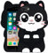 Mouzor Niedlich iPhone SE 2022 Hülle, Schwarze Katze iPhone SE 2020 Hülle, iPhone 7 Hülle, iPhone 8 Hüllen, iPhone 6 Hüllen, iPhone 6s Hülle, lustige 3D Cartoon Tiere Soft Silicon Schockdage