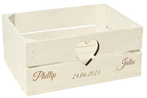 CHICCIE Holzkiste Personalisiert Wunschtext - Gravierte Erinnerungskiste Geschenk (HKP90041)