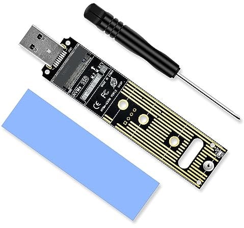 ELUTENG Carte Adaptateur M.2 NVMe vers USB 10 Gbit/s USB 3.1 Type A, M.2 SSD PCIe NVMe Convertisseur Lecteur 10 Gbps pour M Key Support 2230 2242 2260 2280 SSD