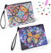 Bastelset Mädchen 6 7 8 9 10 Jahre, Geschenk Mädchen 6-12 Jahre, Diamond Painting Kinder Geburtstagsgeschenke für Mädchen 6-10 Jahre, 2 Stücke Basteln Kleine Kosmetiktasche für Kinder Erwachsene