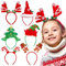6 Stücke Weihnachten Stirnband Weihnachtsbaum Rentiergeweih Haarreifen Weihnachten Lustige Haarschmuck für Weihnachten Party Kinder Erwachsene