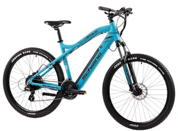 F.lli Schiano Braver, Bicicleta Electrica MTB, 27.5, Batería 36V 11.6Ah Extraíble, Motor 250W 50Nm, Bici Electrica de Montaña, Unisex Adulto, Azul