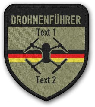 Copytec Patch personalisierbar Drohnenführer Deutschland Fahne Flagge Drohne #42392