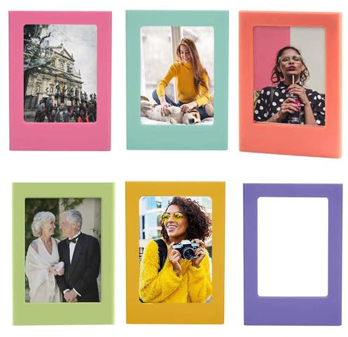 6 Stück Magnetische Foto Frames, Magnetischen Kühlschrank Fotorahmen, Magnetische Fotorahmen, Magnetische Bilderrahmen Foto, Postkartenrahmen für Kühlschrank, Oberfläche Dekoration 6.5x 8.8CM