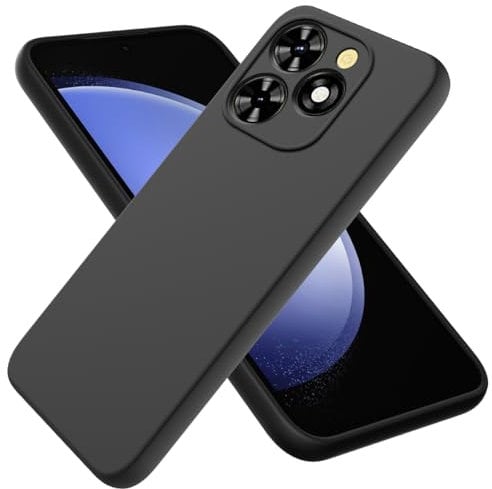 Funda Compatible con Tecno Spark 20 Pro, Carcasa Silicona Tecno Spark 20 Pro Suave Gel Rasguño y Resistente Teléfono Móvil Cover, Funda para Tecno Spark 20 Pro (Negro)