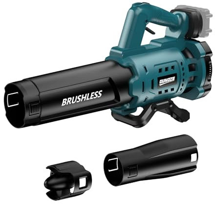 GUNOZE Leaf Blower, Cordless Leaf Blower for Makita 18V Battery, 480 CFM Electric Blower with Brushless Motor, Lockable to Speeds up to 130MPH, Handheld Blower for Yard, Snow, Lawn Care(No Battery)