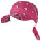 Damen Kopftuch Schal Cap Mützen für Haarausfall mit Schirm Bandana Cap Sommer Faltender Retro Stil Sonne-Hut Visier Kappe Anti-UV für Golf Tennis Baseball Hut Heißes Rosa Einheitsgröße