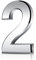3 Inches 3D Mailbox Numbers Waterproof, Self Adhesive Address Number Stickers for Mail Boxes, Hotel Rooms, Door (Silver 2)