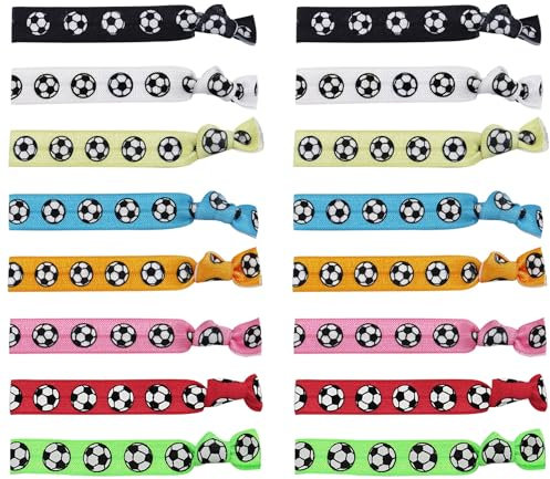 Niuhong Fußball Armbänder Fussball Bänder Stoff Armbänder Veranstaltungen Elastisches Armband Sport Aktivitäten Spiel Sportarten Training Erwachsene Junior (8 Farben)