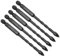 CoCud Masonry Drill Bit, 7mm Cutting Dia 100mm Length 1/4 Hex Shank Carbide Cross Tip Concrete Drill Bit Set Black - (Applications: for Wood Glass Brick Cement), 5-Pieces