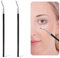2 Pinceaux Eye-Liner Pliables, Pinceau Biseauté en Forme de Faucille pour Eye-Liner Supérieur et Inférieur Outil pour Eye-Liner Courbé pour Fard à Paupières Surligneur Anti-Cernes Filles