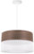 Light-Home Emily Lampenschirm Hängelampe Hängeleuchte - Deckenlampe Industrial für Wohnzimmer Schlafzimmer und Esszimmer - Moderne Pendelleuchte aus Furnierholz - Nussbaum - Weiß 35 cm