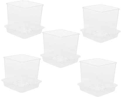 IWOWHERO Macetas de Acrílico Transpirables para Orquídeas con Orificios de Drenaje para Un Crecimiento Saludable