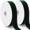 tenn well Samtband Grün, 25mm x 18m Weiches Luxuriöses Samtband Geschenkband für Geschenkverpackung Brautstrauß Basteln Geburtstag Hochzeit Dekoration