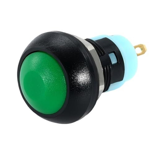 PBS-33A 12mm latching piccolo interruttore a pulsante impermeabile 250V 3A rotondo rosso verde bianco nero blu giallo DS-33A(Green self-lock)