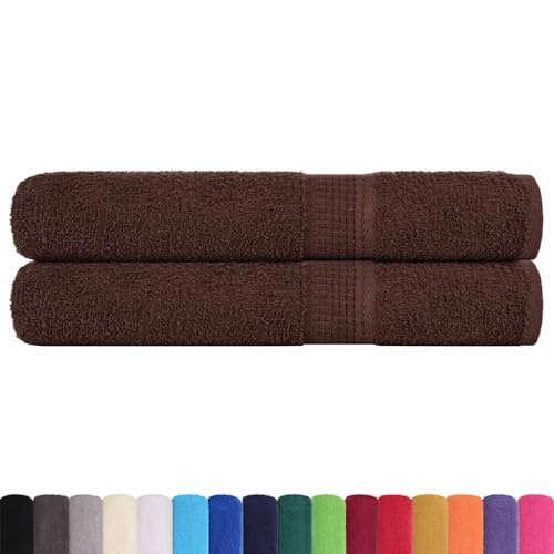 vidaXL Handtücher FROGN 2 STK. Braun 100x200 cm 360 g/m²