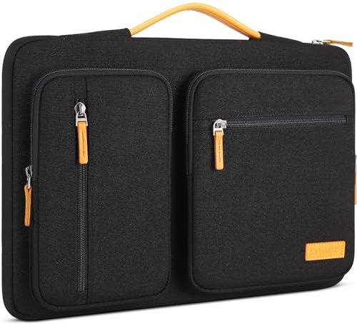 DOMISO 17,3 Zoll Laptop Hülle laptoptasche Notebook Tasche Wasserdicht mit Ausziehbarem Griff für HP, Dell, Lenovo, Asus Notebook,Schwarz