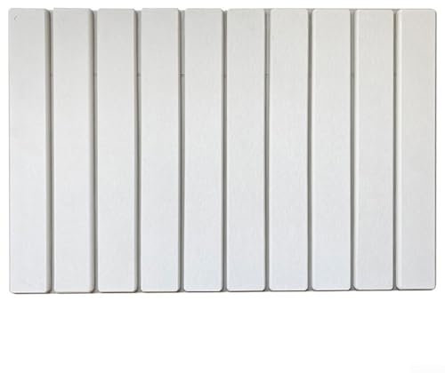 Alfombrilla de secado de platos de piedra grande para encimera de cocina 60 x 39 cm, secado rápido, absorbente de tierra de diatomeas, resistente al calor (blanco)
