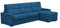 Talamo Italia - Sofa mit Halbinsel Valeriana, Ecksofa für Wohnzimmer, gepolstert, Abnehmbarer Bezug, 100% Made in Italy-Qualität, 280x160 h100 cm, Blau