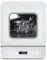eklipt Portable Countertop Dishwasher, Mini Dishwasher, 4.8L Built-in Water Tank, 7 Programmes, 37 * 51cm Ultra-Narrow & Deep Design, Touch Control & 360° Dual Spray, Hose/No-Hose Setup, White