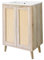 BELOFAY Vanity Unit With Basin | 500mm Bathroom Vanity Units With Basin | Floor Standing Slim Design | 1 Tap Hole Ceramic Bathroom Sink | Including Waste | Franklin Brown