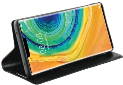 Vivanco ultimative Smartphone Buchklapptasche, kompatibel mit Huawei Mate 30 Pro, Kunstleder, RFID Blocker, Kreditkartenfächer, Magnetverschluss