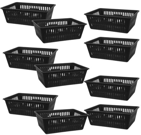 WHAMVOX 10pcs Thickened Small Plastic Baskets Coin Storage Bins for Game Machines Classroom Organization Desk Use Portable and Sturdy Organizer