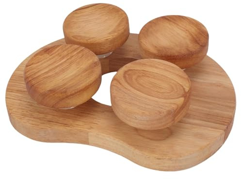 VBESTLIFE Sauna-Kopfstütze aus Holz mit Drehbarer Scheibe, Saunakissen aus Eichenholz für Nacken-, Schulterschmerzen, Kopfentspannung