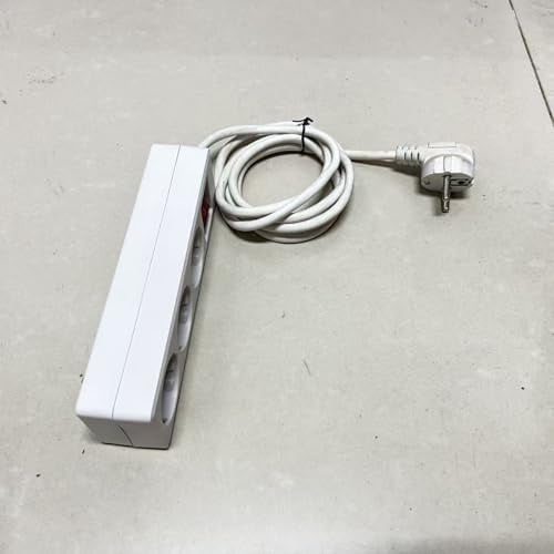 2PCS Steckdosenleiste 2Meter Steckdose für Büro Zuhause Küche,Weiß
