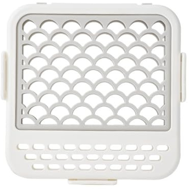 FUANA Silicone Dishwasher Basket for Small Items, 18x18x23cm, Heat- Storage Box with Buckles for Bottle Parts, Compact Cleaning Accessory for Top Rack