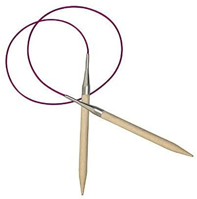 KnitPro K35357 Rundstricknadel, Birkenholz, Braun, 120 cm x 10 mm